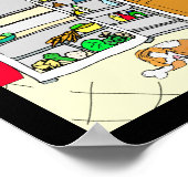 パンデミおもしろいングの間に食べ物を飲み込む ポスター (角)