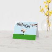 パンデミッおもしろいク漫画の挨拶パーソナライズされた文 カード (黄色い花)