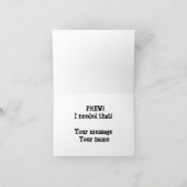 パンデミッおもしろいク漫画の挨拶パーソナライズされた文 カード (内部)