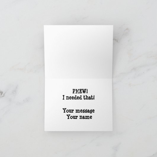 パンデミッおもしろいク漫画の挨拶パーソナライズされた文 カード (内部)