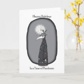 パンデミックおもしろいクリスマスペストドクターホリデイ カード (黄色い花)