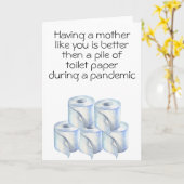 パンデミックおもしろトイレットペーパー ママ 母の日 カード (黄色い花)