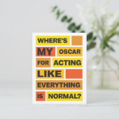 パンデミックなユーモア:演技のような全てが正常 ポストカード (スタンド正面)