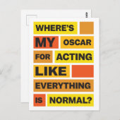 パンデミックなユーモア:演技のような全てが正常 ポストカード (正面/裏面)