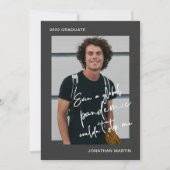 パンデミックなワンフォトグレー卒業式パーティーでさえ 招待状 (正面)