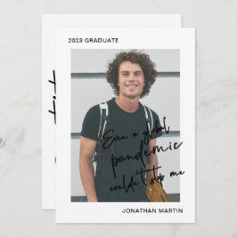 パンデミックな一写真卒業パーティーでも 招待状