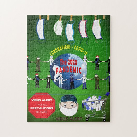 パンデミックコロナウイルスCovid Keepsake ジグソーパズル (縦)