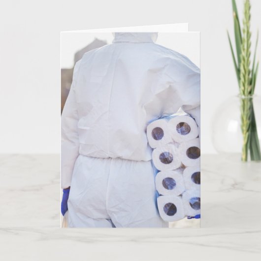 パンデミックトイレ紙ハズマ誕生日カおもしろいード カード (正面)