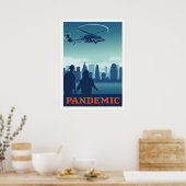 パンデミックボードゲームミニマリスト旅行スタイルガミン ポスター (キッチン)