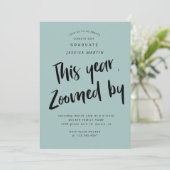 パンデミック卒業写真パーティー招待状 招待状 (スタンド正面)