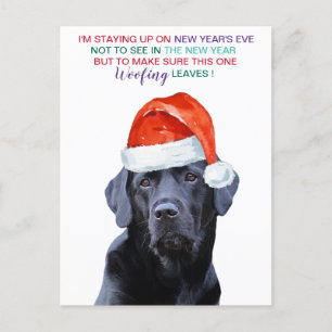 パンデミック新年イブ検疫犬 シーズンポストカード