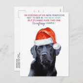 パンデミック新年イブ検疫犬 シーズンポストカード (正面/裏面)