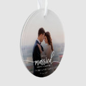 パンデミック結婚したな写真の台本のエレガント間に オーナメント (正面)