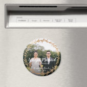 パンデミック結婚した記念撮影シック金ゴールド マグネット (インサイチュ (食洗機))