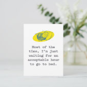 パンデミック葉書:受け入れ可能なベッド時間を待つ ポストカード (スタンド正面)