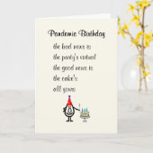 パンデミック誕生日おもしろいAハッピーバースデー詩 カード (黄色い花)