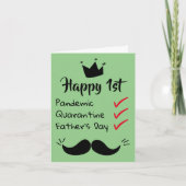 パンデミック隔離記念 初めての父の日グリーン カード (正面)