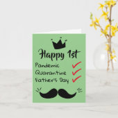 パンデミック隔離記念 初めての父の日グリーン カード (黄色い花)