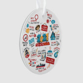 パンデミック・クリスマス2021年ワクチン記念 オーナメント (正面)