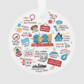 パンデミック・クリスマス2021年ワクチン記念 オーナメント (裏面)