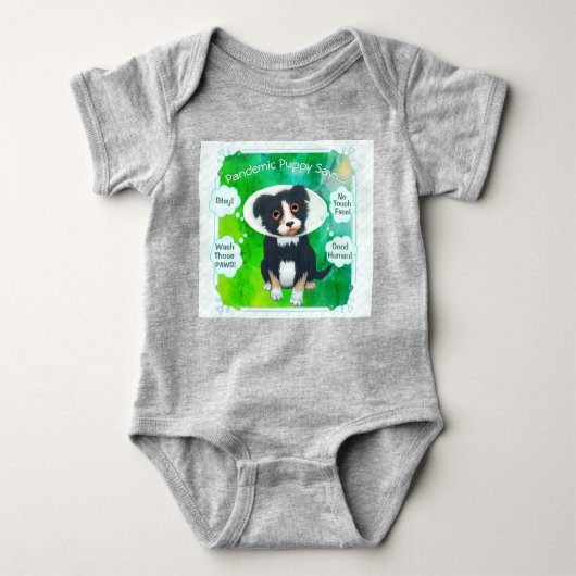 パンデミック・パピーは言う ベビーボディスーツ (正面)
