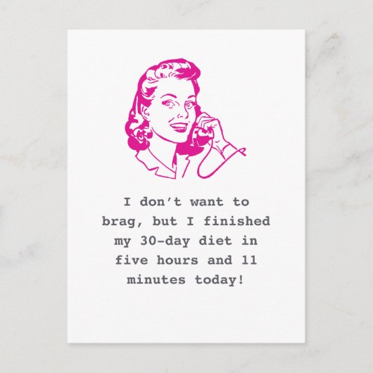 パンデミック・ユーモア：新型コロナでの体重増加 ポストカード (正面)