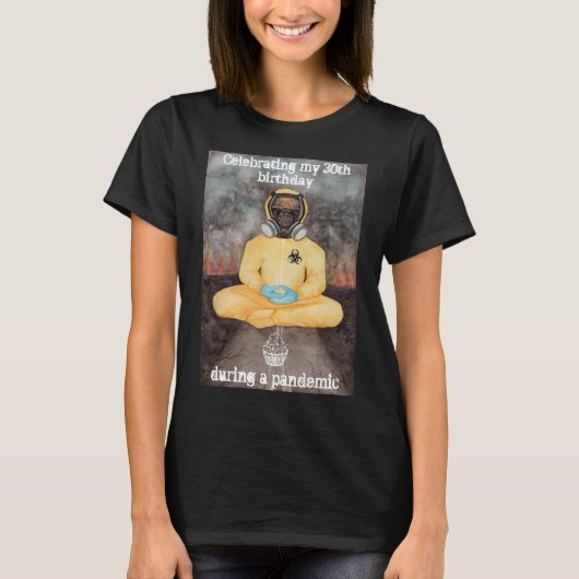 パンデミパーソナライズされたック中の誕生日 Tシャツ (正面)