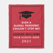 パンデミパーソナライズされたック- 2021年大学院クラス フリースブランケット (正面)