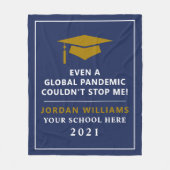 パンデミパーソナライズされたック- 2021年大学院クラス フリースブランケット (正面)