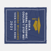 パンデミパーソナライズされたック- 2021年大学院クラス フリースブランケット (正面(横))