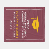 パンデミパーソナライズされたック- 2021年大学院クラス フリースブランケット (正面(横))