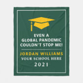 パンデミパーソナライズされたック- 2021年大学院クラス フリースブランケット (正面)