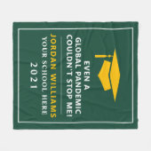 パンデミパーソナライズされたック- 2021年大学院クラス フリースブランケット (正面(横))