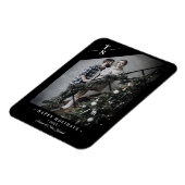 パンデミモダンックブラックハッピーホリデーカスタム写真 マグネット (左側)