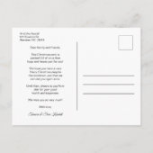 パンデミモダンックブラックハッピーホリデーカスタム写真 案内ポストカード (裏面)