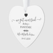 パンデミモダンック結婚した中の写真Keepsake Orna オーナメント (正面)