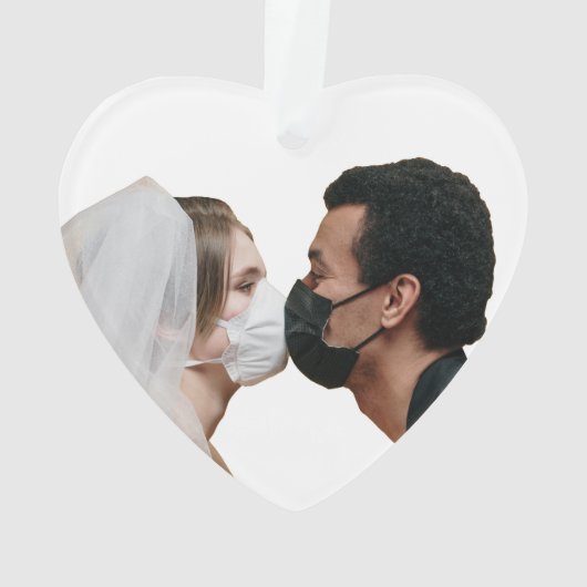 パンデミモダンック結婚した中の写真Keepsake Orna オーナメント (裏面)