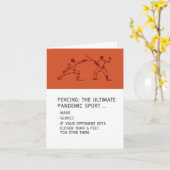 パンデミ前向きック:フェンシングは究極のスポーツ カード (黄色い花)