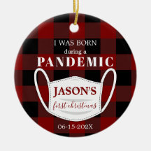 パンデミ生まれック初めてのクリスマスのベビー写真