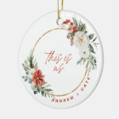 パンデミ結婚したック写真オーナメント中 セラミックオーナメント (左)