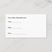 パンデレディーススパアポイントメント名刺 予約カード (裏面)