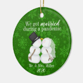 パンデ得ミック中 セラミックオーナメント (左)