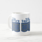 パントおもしろいサーマイ書ズ作家スタイル コーヒーマグカップ (正面左)