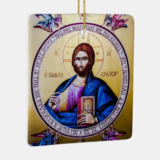 パントクリエーター正教会のアイコンの主 セラミックオーナメント (右)