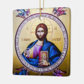 パントクリエーター正教会のアイコンの主 セラミックオーナメント (左)