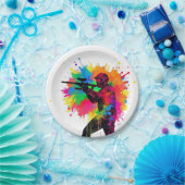 パントボールゲーマーカラフルデザイン ペーパープレート (パーティー)