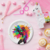 パントボールゲーマーカラフルデザイン ペーパープレート (パーティー)