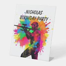 パントボールゲーマーカラフルデザイン 台座サイン