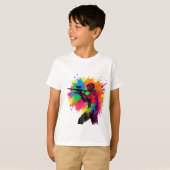 パントボールゲーマーカラフルデザイン Tシャツ (正面フル)