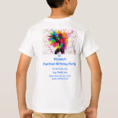 パントボールゲーマーカラフルデザイン Tシャツ (裏面)